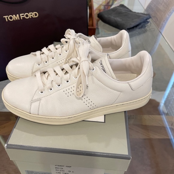Tom Ford Men’s Off-White Warwick Sneakers - Picture 2 of 8